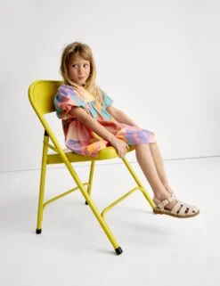 Linen Rich Printed Puff Sleeve Woven Dress (2-8 Yrs) -Marksandspencer Sale Store linen rich printed puff sleeve woven dress 2 8 yrs 1 10