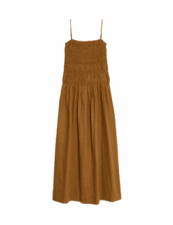 Linen Rich Square Neck Midi Slip Dress -Marksandspencer Sale Store linen rich square neck midi slip dress