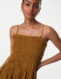 Linen Rich Square Neck Midi Slip Dress -Marksandspencer Sale Store linen rich square neck midi slip dress 5