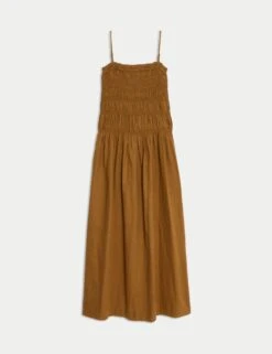 Linen Rich Square Neck Midi Slip Dress -Marksandspencer Sale Store linen rich square neck midi slip dress 6