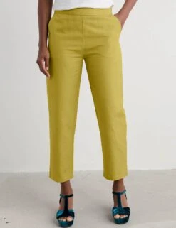 Linen Rich Straight Leg Ankle Grazer Trousers -Marksandspencer Sale Store linen rich straight leg ankle grazer trousers 15