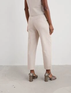 Linen Rich Straight Leg Ankle Grazer Trousers -Marksandspencer Sale Store linen rich straight leg ankle grazer trousers 6