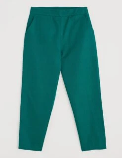 Linen Rich Straight Leg Ankle Grazer Trousers -Marksandspencer Sale Store linen rich straight leg ankle grazer trousers 8