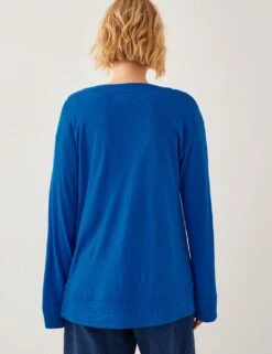 MONSOON Linen Rich V-Neck Midi Cardigan -Marksandspencer Sale Store linen rich v neck midi cardigan 6