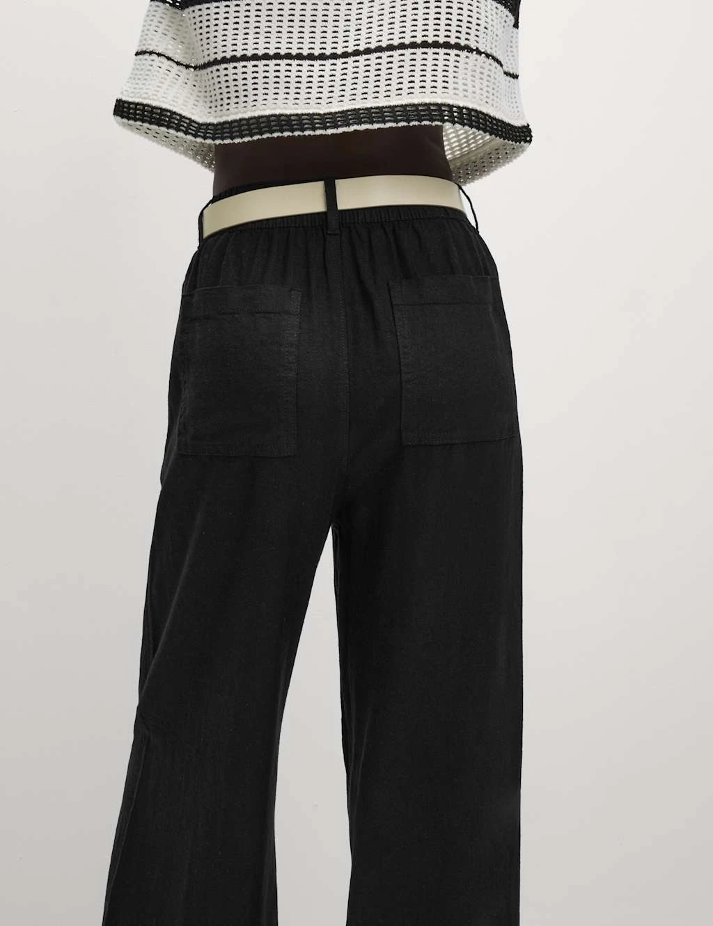 Linen Rich Wide Leg Trousers 7 Linen Rich Wide Leg Trousers - Image 7