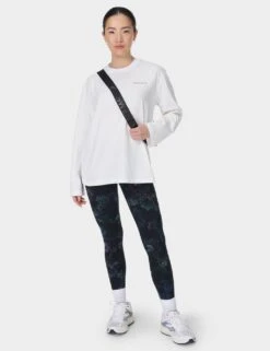 Sweaty Betty Logo Pure Cotton Crew Neck Oversized Top -Marksandspencer Sale Store logo pure cotton crew neck oversized top 13