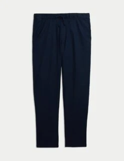 Loose Fit Cotton Linen Blend Elasticated Trousers -Marksandspencer Sale Store loose fit linen blend elasticated trousers 3