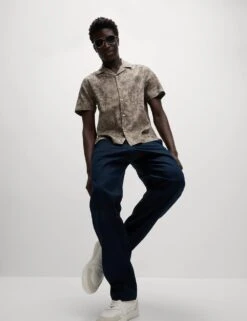 Loose Fit Cotton Linen Blend Elasticated Trousers -Marksandspencer Sale Store loose fit linen blend elasticated trousers 4