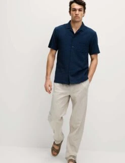 Loose Fit Cotton Linen Blend Elasticated Trousers -Marksandspencer Sale Store loose fit linen blend elasticated trousers 6