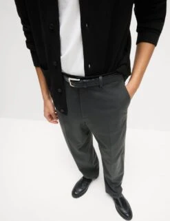 Loose Fit Stretch Trousers -Marksandspencer Sale Store loose fit single pleat stretch trousers 5