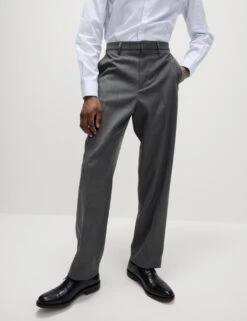 Loose Fit Stretch Trousers -Marksandspencer Sale Store loose fit single pleat stretch trousers 9