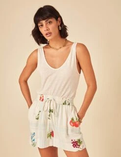 Lyocel Rich Printed High Waisted Shorts -Marksandspencer Sale Store lyocel rich printed high waisted shorts 9