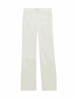 Lyocell Blend High Waisted Flared Jeans -Marksandspencer Sale Store lyocell blend high waisted flared jeans 1