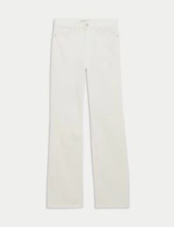 Lyocell Blend High Waisted Flared Jeans -Marksandspencer Sale Store lyocell blend high waisted flared jeans 14