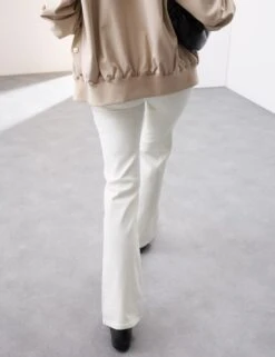 Lyocell Blend High Waisted Flared Jeans -Marksandspencer Sale Store lyocell blend high waisted flared jeans 16