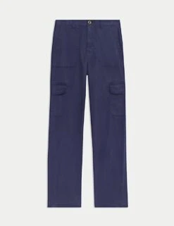 Lyocell Rich Cargo Straight Leg Trousers 33 Lyocell Rich Cargo Straight Leg Trousers -Marksandspencer Sale Store lyocell rich cargo straight leg trousers 12