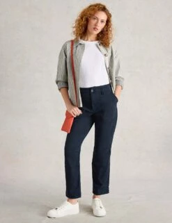WHITE STUFF Lyocell Rich Cropped Trousers -Marksandspencer Sale Store lyocell rich cropped trousers 14