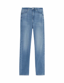 Magic Shaping High Waisted Straight Leg Jeans -Marksandspencer Sale Store magic shaping high waisted straight leg jeans 1