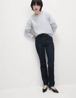 Magic Shaping High Waisted Straight Leg Jeans -Marksandspencer Sale Store magic shaping high waisted straight leg jeans 10