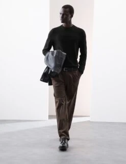 Mercerised Cotton Textured Knitted Jumper -Marksandspencer Sale Store mercerised cotton textured knitted jumper 8