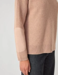 Merino Wool Blend Ribbed Sweatshirt -Marksandspencer Sale Store merino wool blend ribbed sweatshirt 4