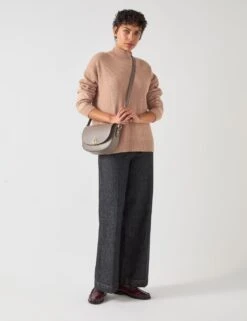 Merino Wool Blend Ribbed Sweatshirt -Marksandspencer Sale Store merino wool blend ribbed sweatshirt 6