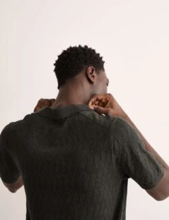 Jaeger Merino Wool Rich Knitted Polo Shirt With Silk -Marksandspencer Sale Store merino wool rich knitted polo shirt with silk 12