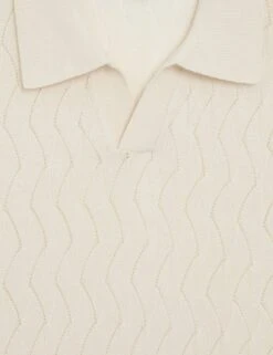 Jaeger Merino Wool Rich Knitted Polo Shirt With Silk -Marksandspencer Sale Store merino wool rich knitted polo shirt with silk 15