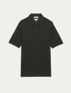 Jaeger Merino Wool Rich Knitted Polo Shirt With Silk -Marksandspencer Sale Store merino wool rich knitted polo shirt with silk 7