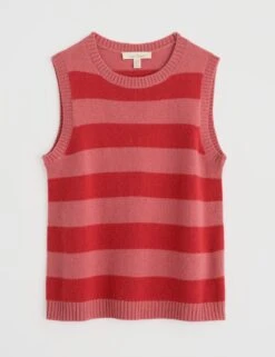 Merino Wool Rich Striped Knitted Vest -Marksandspencer Sale Store merino wool rich striped knitted vest 5