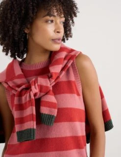 Merino Wool Rich Striped Knitted Vest -Marksandspencer Sale Store merino wool rich striped knitted vest 7