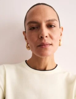 Jaeger Merino Wool Rich Tipped Detail Jumper -Marksandspencer Sale Store merino wool rich tipped detail jumper 9