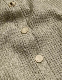 Metallic Crew Neck Slim Fit Cardigan -Marksandspencer Sale Store metallic crew neck slim fit cardigan 9