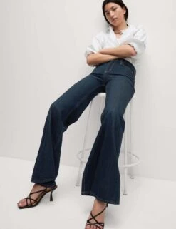 Mid Rise Flared Jeans -Marksandspencer Sale Store mid rise flared jeans 11
