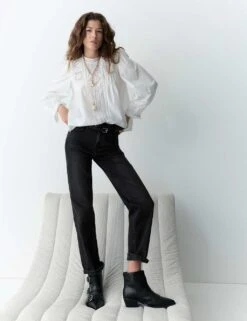 Mid Rise Straight Leg Ankle Grazer Jeans 35 Mid Rise Straight Leg Ankle Grazer Jeans -Marksandspencer Sale Store mid rise straight leg ankle grazer jeans 13