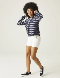 Regatta Minerve Pure Cotton Striped Hoodie -Marksandspencer Sale Store minerve pure cotton striped hoodie 7