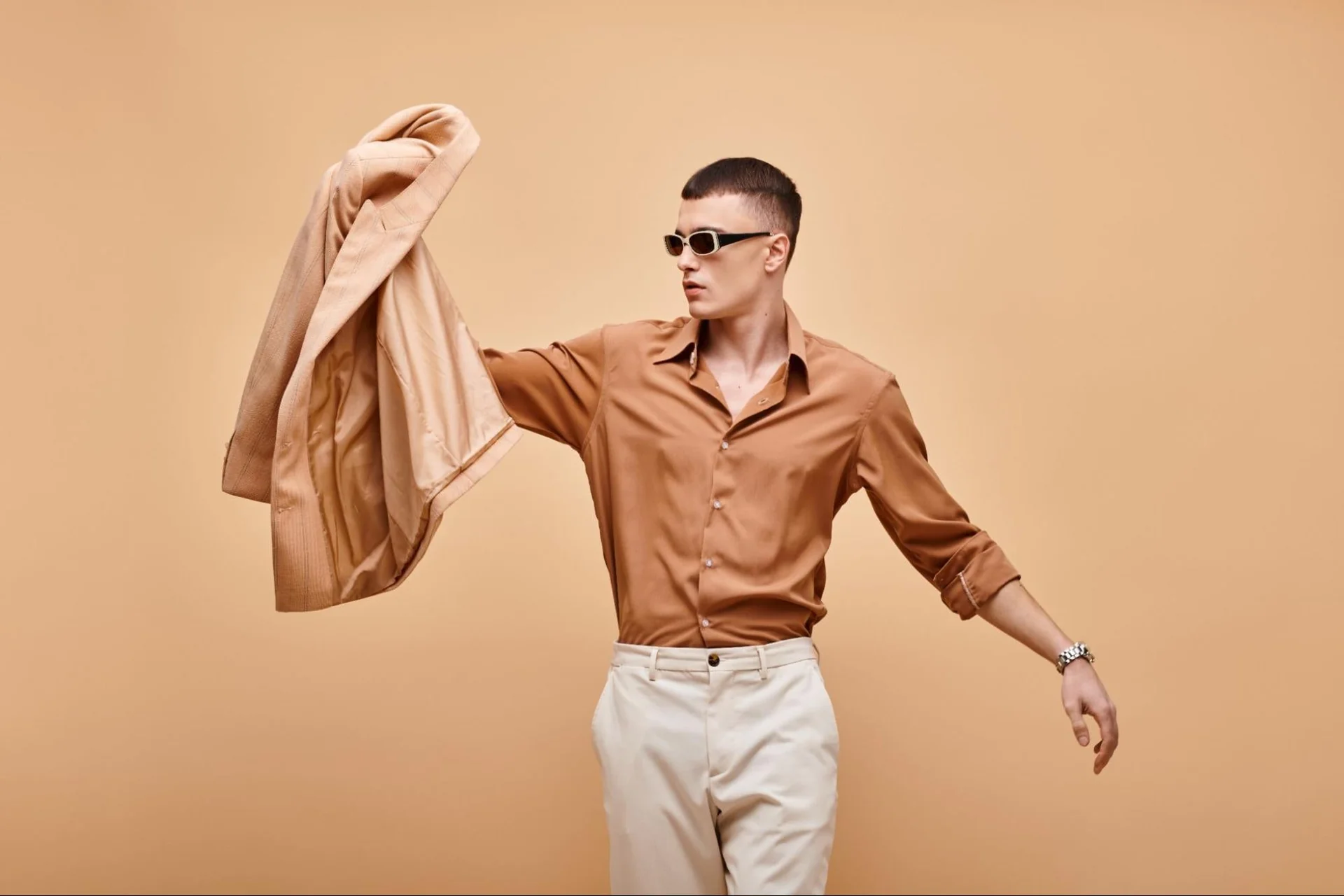 Marksandspencer Sale Store -Marksandspencer Sale Store minimalist mens fashion beige shirt and trousers 53298d75 2f52 45f2 9083 a05d32d8ddcc