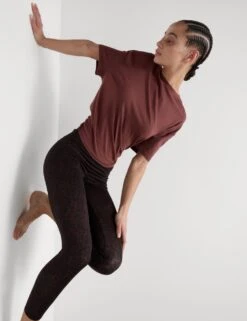 Modal Blend Lightweight Tie Back T-Shirt -Marksandspencer Sale Store modal blend crew neck relaxed t shirt 10