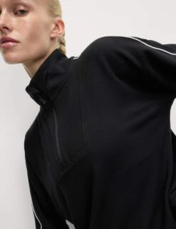 Modal Rich Funnel Neck Half Zip Top -Marksandspencer Sale Store modal rich funnel neck half zip top 7