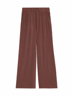 Modal Rich Ribbed Relaxed Culottes -Marksandspencer Sale Store modal rich ribbed relaxed culottes 1