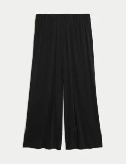 Modal Rich Ribbed Relaxed Culottes -Marksandspencer Sale Store modal rich ribbed relaxed culottes 11