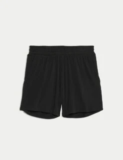 Modal Rich Ribbed Relaxed High Waisted Yoga Shorts -Marksandspencer Sale Store modal rich ribbed relaxed high waisted yoga shorts 11
