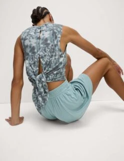 Modal Rich Ribbed Relaxed High Waisted Yoga Shorts -Marksandspencer Sale Store modal rich ribbed relaxed high waisted yoga shorts 14