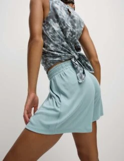 Modal Rich Ribbed Relaxed High Waisted Yoga Shorts -Marksandspencer Sale Store modal rich ribbed relaxed high waisted yoga shorts 16