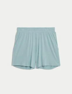 Modal Rich Ribbed Relaxed High Waisted Yoga Shorts -Marksandspencer Sale Store modal rich ribbed relaxed high waisted yoga shorts 17