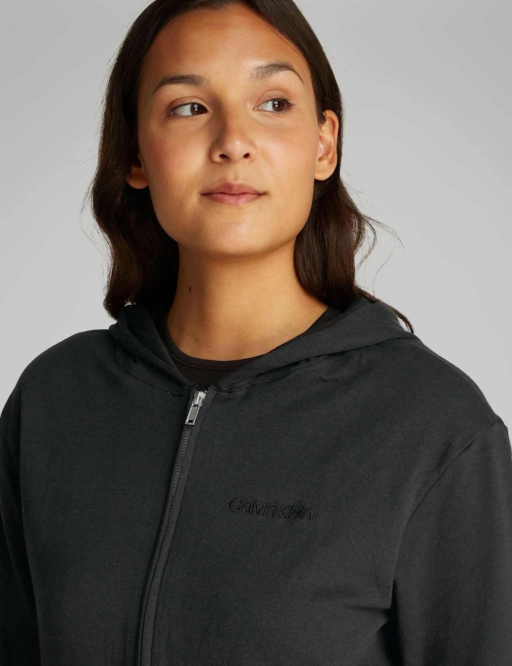 Calvin Klein Modern Terry Cotton Rich Zip Lounge Hoodie 7 Calvin Klein Modern Terry Cotton Rich Zip Lounge Hoodie - Image 7