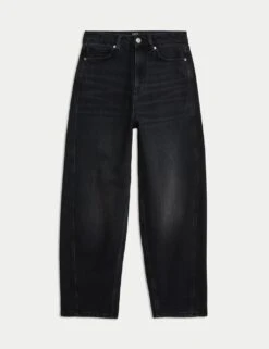 High Waisted Carrot Leg Ankle Grazer Jeans -Marksandspencer Sale Store mom high waisted carrot leg ankle grazer jeans