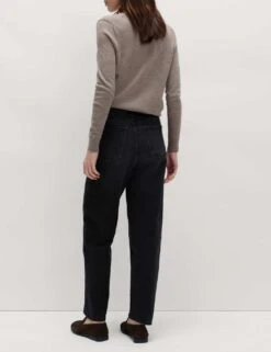 High Waisted Carrot Leg Ankle Grazer Jeans -Marksandspencer Sale Store mom high waisted carrot leg ankle grazer jeans 4
