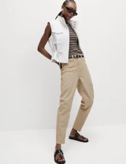 Mom High Waisted Colour Ankle Grazer Jeans -Marksandspencer Sale Store mom high waisted colour ankle grazer jeans 14