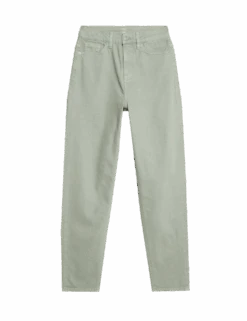 Mom High Waisted Colour Ankle Grazer Jeans -Marksandspencer Sale Store mom high waisted colour ankle grazer jeans